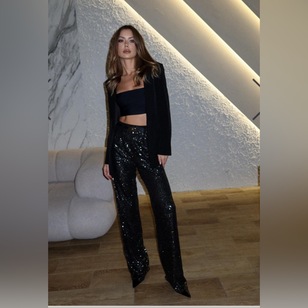 Designer sequin pants